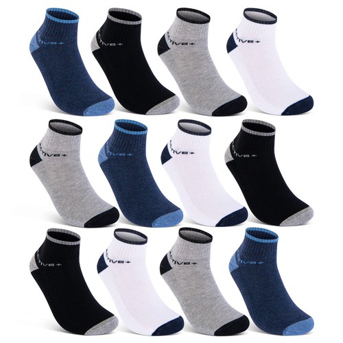 Sneakersy Skarpety Męskie Damskie Quarter Skarpety sportowe Podeszwa frotte (6 | 12 | 24 pary) - Zdjęcie 10 z 27