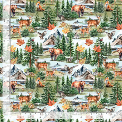 Timeless Treasures - Cabin Rules - Mtn Animals & Owls Forest / by The 1/2 Yard
