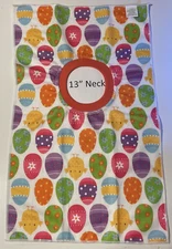 Bib 13" Neck Pull Over Head T-Shirt Special Needs Drool polyester easter eggs