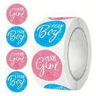 Team Boy Girl Baby Shower Stickers ? Gender Reveal Party Labels ??