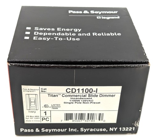 NIB! Legrand Titan Commercial Series Slide Dimmer Switch (Ivory) CD1100-I - 第 4/6 張圖片