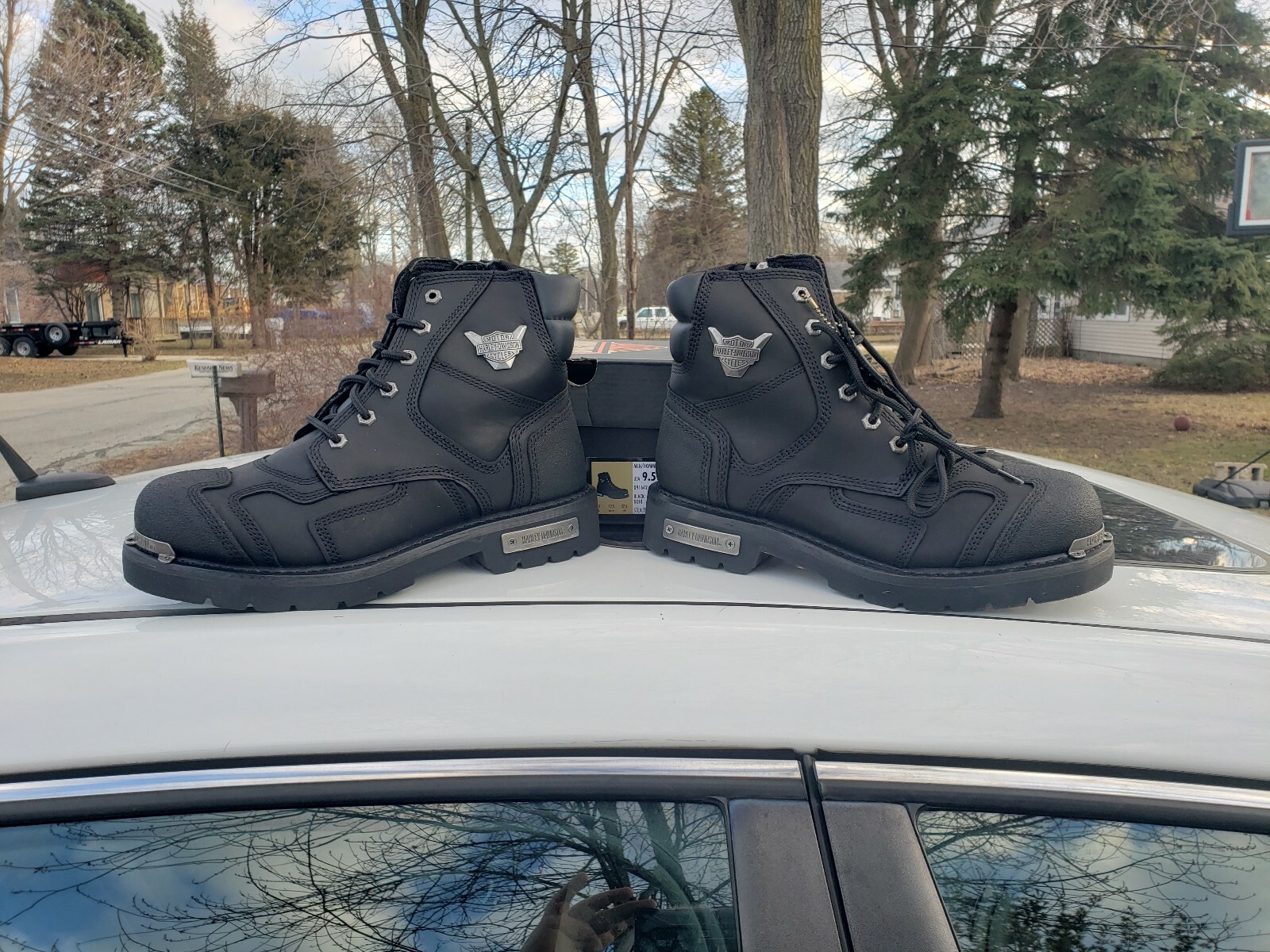 Harley-Davidson para hombre botas Motocicleta Stealth Parche De Encaje Negro Equitación D91642 9.5 Harley-Davidson para hombre botas Motocicleta Stealth Parche De Encaje Negro Equitación D91642 9.5