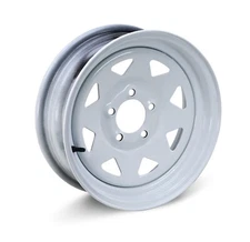 LIBRA 15 x 5 Trailer Wheel 5 Lug on 5" Bolt Pattern White Spoke -17024