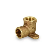 Cast Brass Drop Ear Elbow Sweat Socket Female Threaded Connect 1/2"-1" Pipe Fits