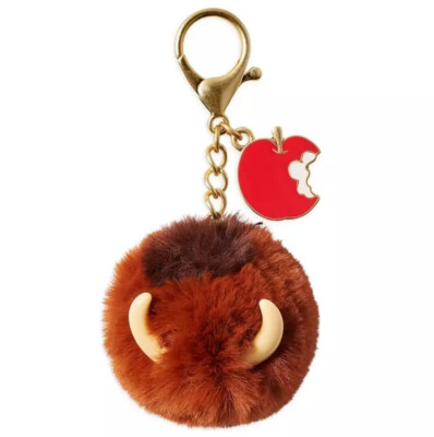 Disney Parks Pumba Lion King Bag Charm Keychain Flair New Fuzzy Disneyland World