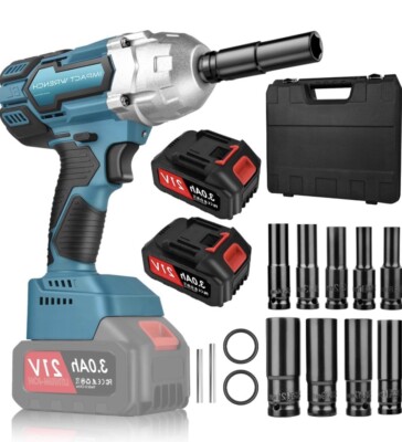 IMPACT WRENCH Akku Schlagschrauber - 480 Ft-lb 650Nm mit 2x Akkus + Koffer NEU!