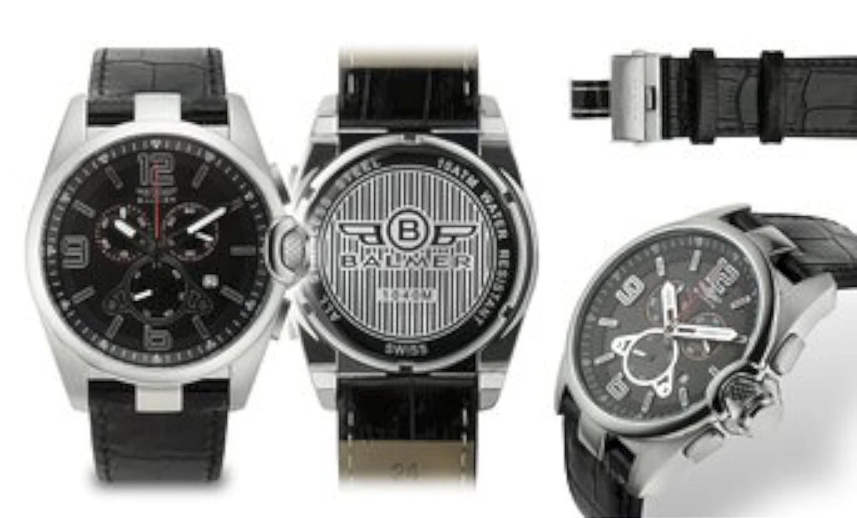 SWISS MILITARY CHRONOGRAPHE Cadran Noir Suisse HOMME Complet Travail