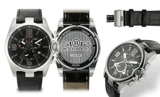 NEW Balmer 1040M Men's Swiss Made Chronograph Veyron Collection Red Accent Watch