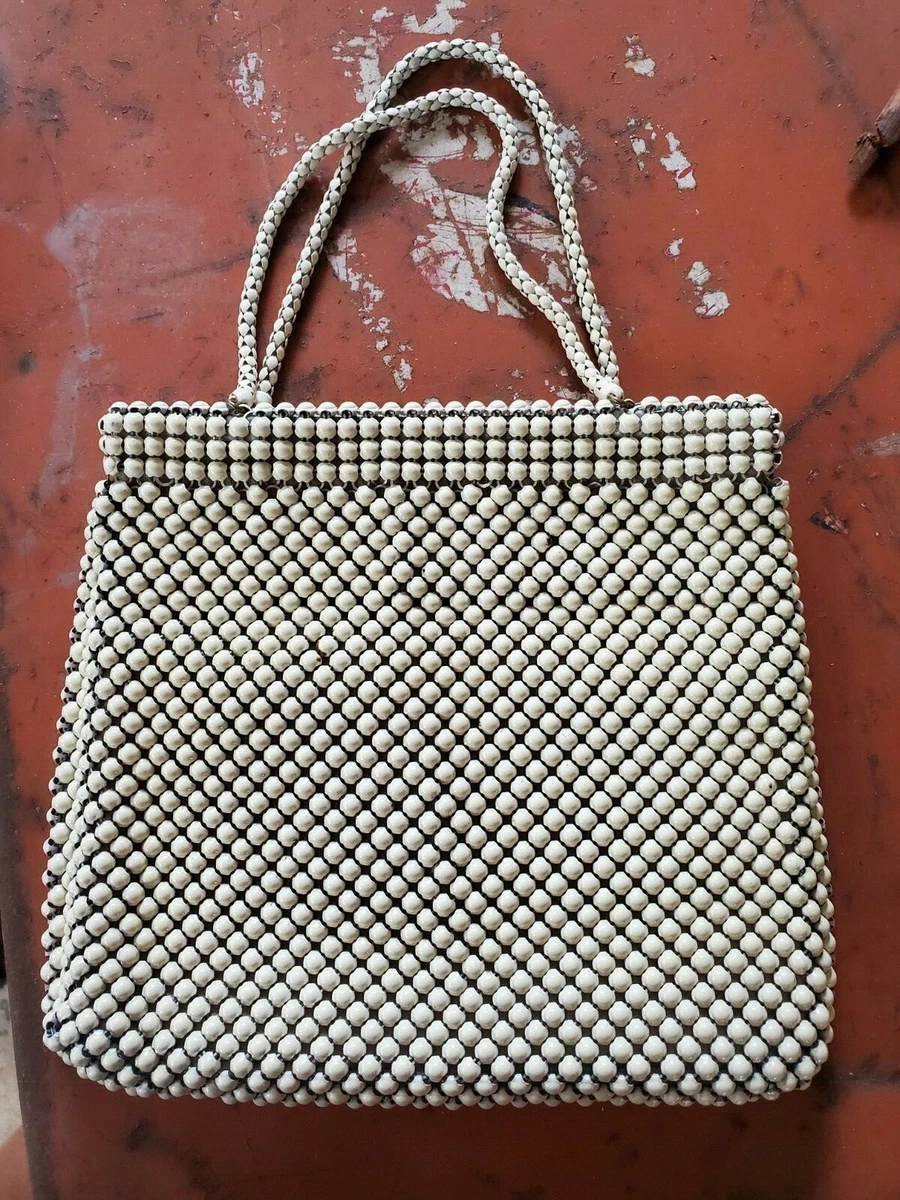 Metallic store beaded bag