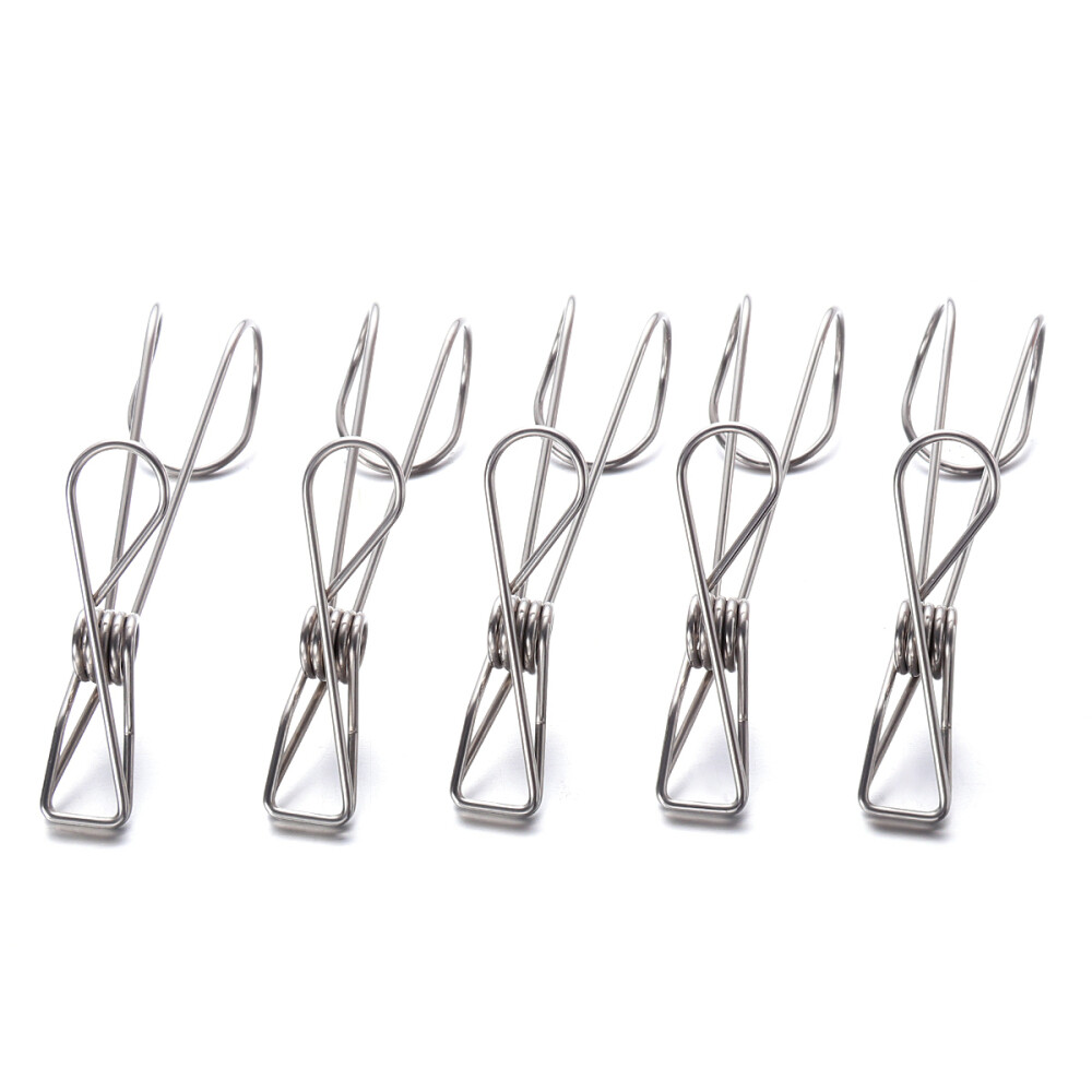 10pcs Stainless Steel Clothes Pegs Metal Clips Socks Clips Clothes eBay