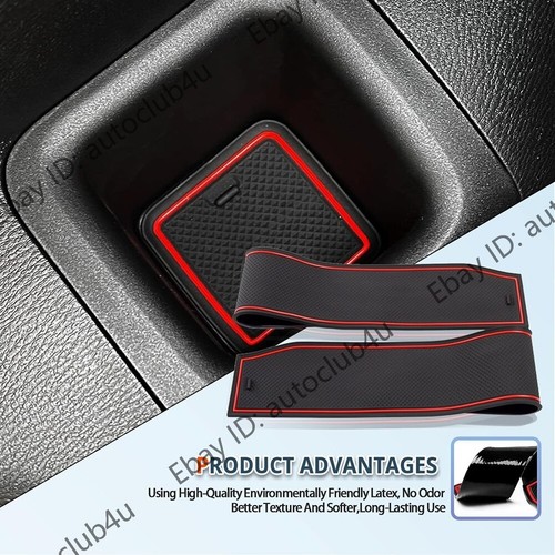 Ftis 2022-24 Mitsubishi Outlander Rubber Non-Slip Gate Slot Cup Mats Accessories - Foto 7 di 19