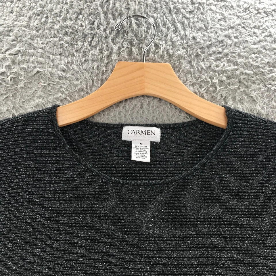 Женский пуловер Carmen средний серый с длинным рукавом летучая мышь пуловер повседневный вязаный - Изображение 4 из 4