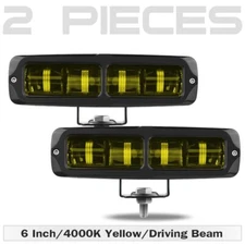 6inch LED Work Light Bar Spot Pods Offroad Fog Driving Lamp Truck SUV Yellow