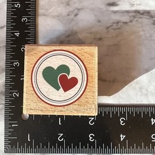 Rubber Stamp Intertwined Hearts Circle Medallion Janet Dunn For Studio G