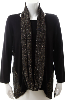 Style & Co Womens $70 New 2 Pc Pullover Sweater Scarf Twin Set Plus 3X 22W 24W