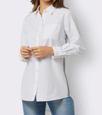 755224 Witt Weiden Damen Bluse langarm ecru Glitzersteine NEU Gr. 36 - 54