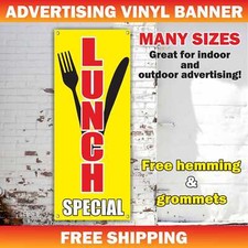 LUNCH SPECIAL Advertising Banner Vinyl Mesh Sign Breakfast Dinner Restaurant