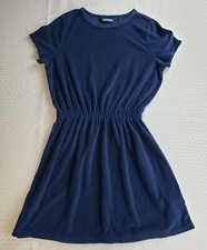 Lands' End Girl's Navy Blue Short Sleeve Dress Size 14