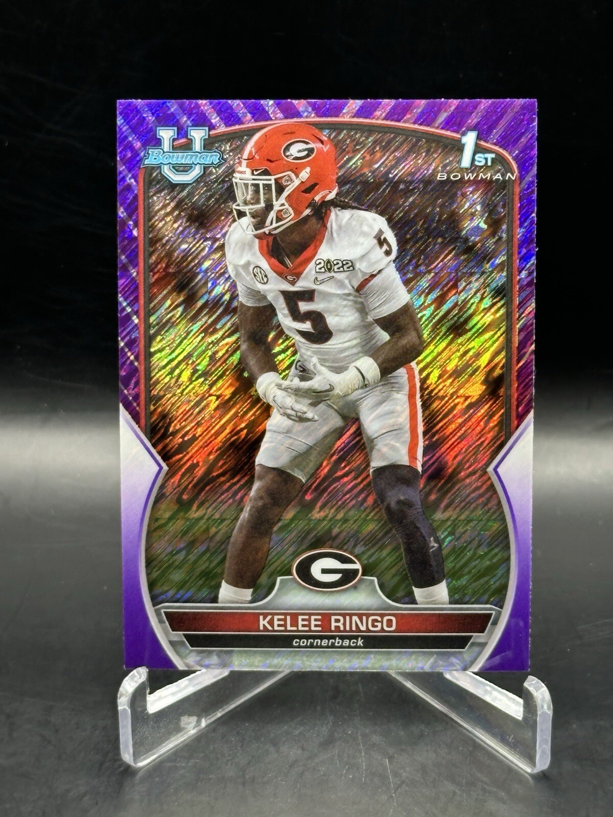 2022 Bowman U. Chrome ROOKIE Purple Shimmer REFRACTOR #68 Kelee Ringo (RC)