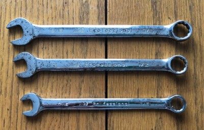 Ace Professional Series Combination Wrench Chrome Finish 9/16'' or 1/2'' or 7/16''