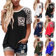 Summer Sleeve Women Casual Blouse Tops Ladies Loose Shirt T Shirts Short