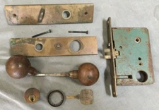 Vintage Russwin Mortise Lock Brass Door Knob Heavy Duty 6.5 Pounds - Untested