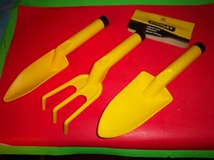 NEW STANLEY Ensemble d'outils de jardin 3 Pack Petit Spade Râteau de pelle Outils de jardinage 74007