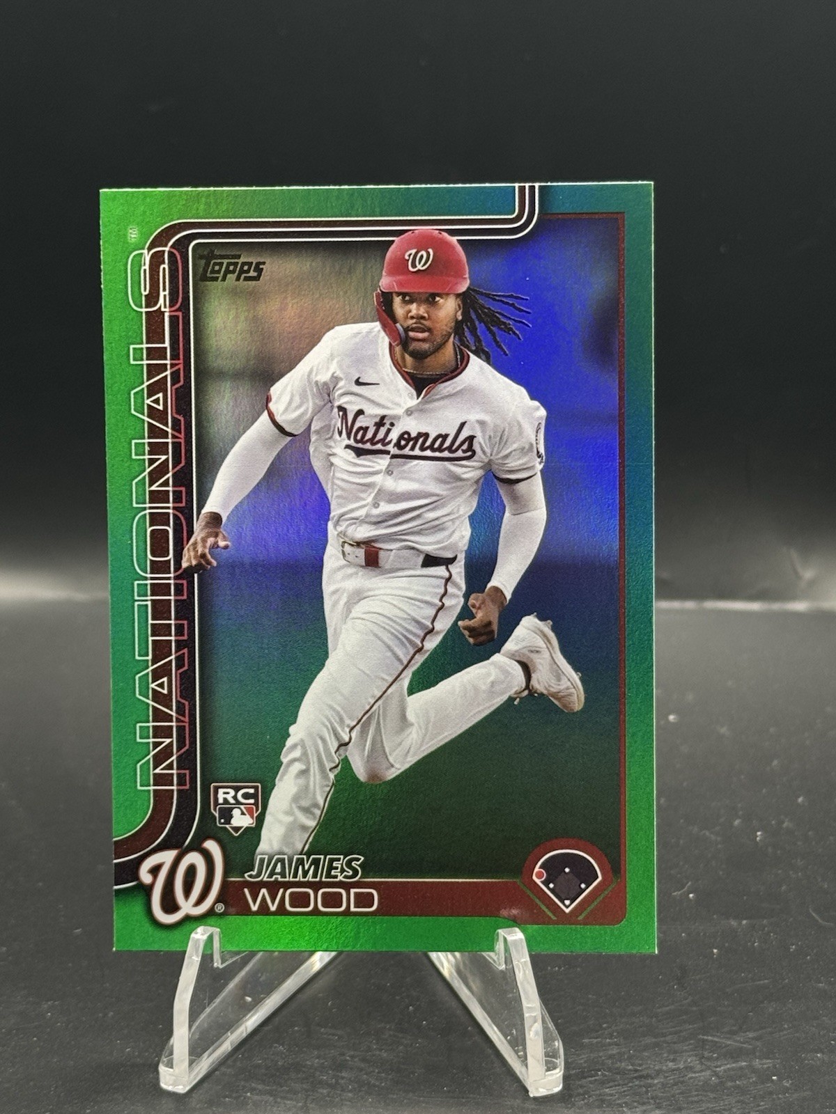 2025 Topps Series 1 - James Wood #181 Green Rainbow /99 (RC)