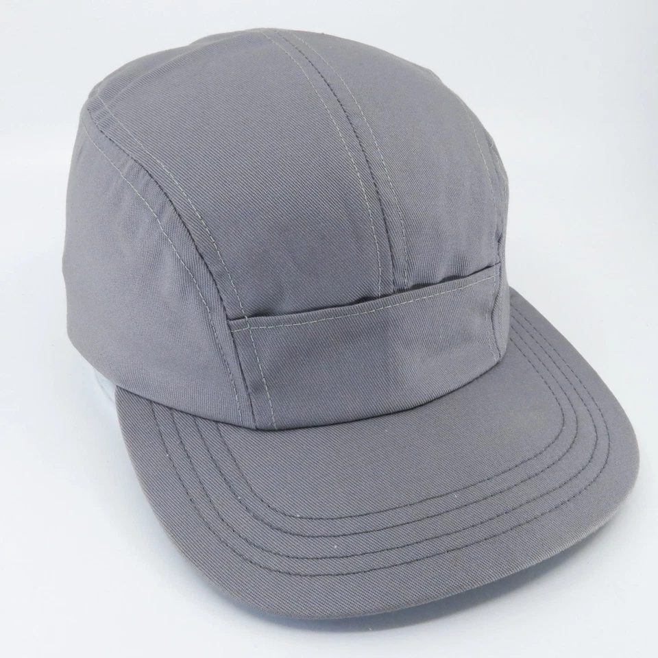 Gray 5-Panel Cotton Camp Cap Men's Adjustable Unbranded Streetwear Hat - Image 2 of 4
