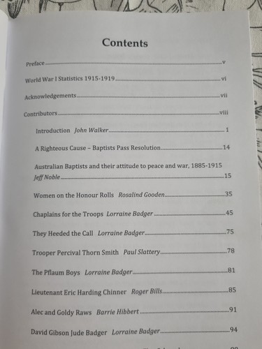 Badger - Duty Sacrifice and Honour: South Australian Baptists and World War I - Picture 4 of 15