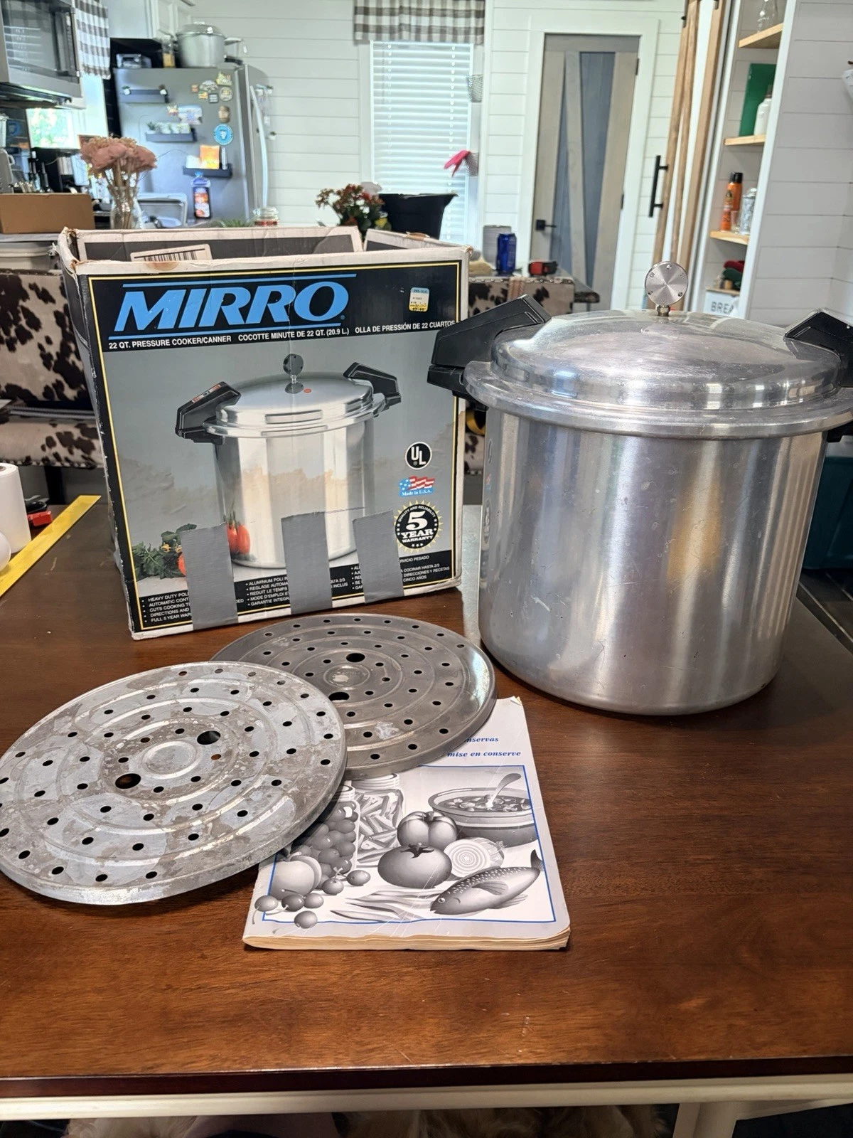 Mirro Matic M-0522 22 QT quart. Pressure Cooker Canner Racks Weight Manual
Opens in a new window or
