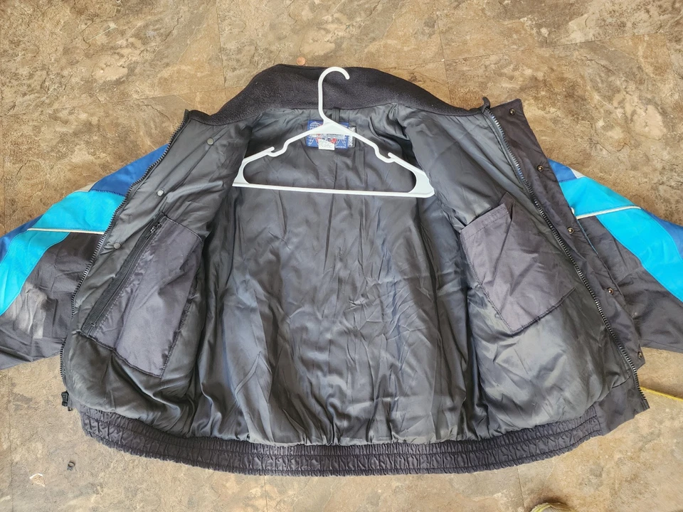 Polaris Snowmobile bomber Jacket blue black Men’s 2XL Nice cold weather usa - Image 3 of 4