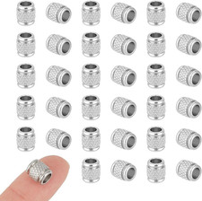 50Pcs Column Beads Stainless Steel Beads Spacer Beads Large Hole Beads Column...