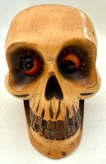 Antique Oswald Rotating Eye Skull Clock