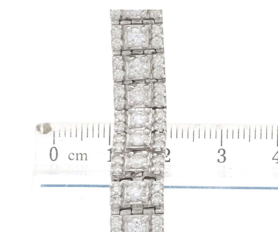 Natural Diamond Bracelet 9.5 carats 14k white gold - Image 4 of 4