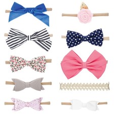Parker Baby Girl Headbands and Baby Bows, Assorted 10 Pack of Hair for Girls ...