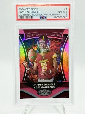 2024 Panini Certified - Certified Rookies Jayden Daniels #4 Mirror Pink /199...