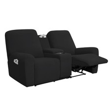 Stretch Recliner Loveseat Cover with Center Console Sofa Slipcover Soft Fitte...