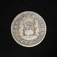 1748-Mo Spanish Colonial Mexico 1 Real, Mexico City - Free Shipping USA