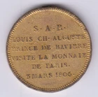 FRANCE Medal Maximilian Bavaria Visite to Paris Mint 1806 (U122)