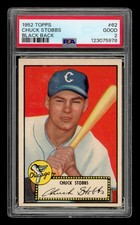 1952 Topps Set-Break # 62 Chuck Stobbs Black Back PSA 2 GOOD