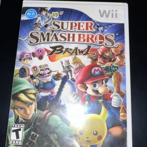 Nintendo Super Smash Bros. Brawl Manual Included Multiplayer Wii Sonic & Snake
