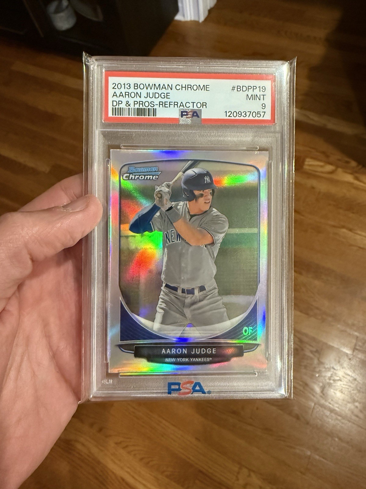 2013 Bowman Draft Chrome Aaron Judge 1st Bowman Refractor PSA 9 MINT