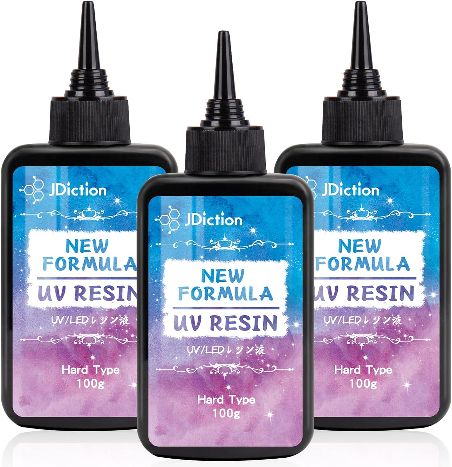 Jdiction UV Resin 300G, Super Crystal Clear UV Resin Solar Cure Sunlight Hard