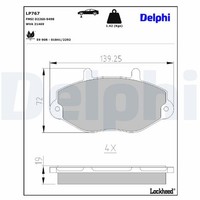 Bremsbelagsatz Scheibenbremse Delphi LP767 FüR Transit Ford Bus Tourneo EAL EAS