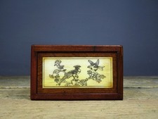 Collectible Chinese old Rosewood inlaid b0ne flower bird pattern Jewelry box