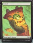 Forest 257 Pizza Land Full Art TMNT Teenage Mutant Ninja Turtles MTG NM Magic