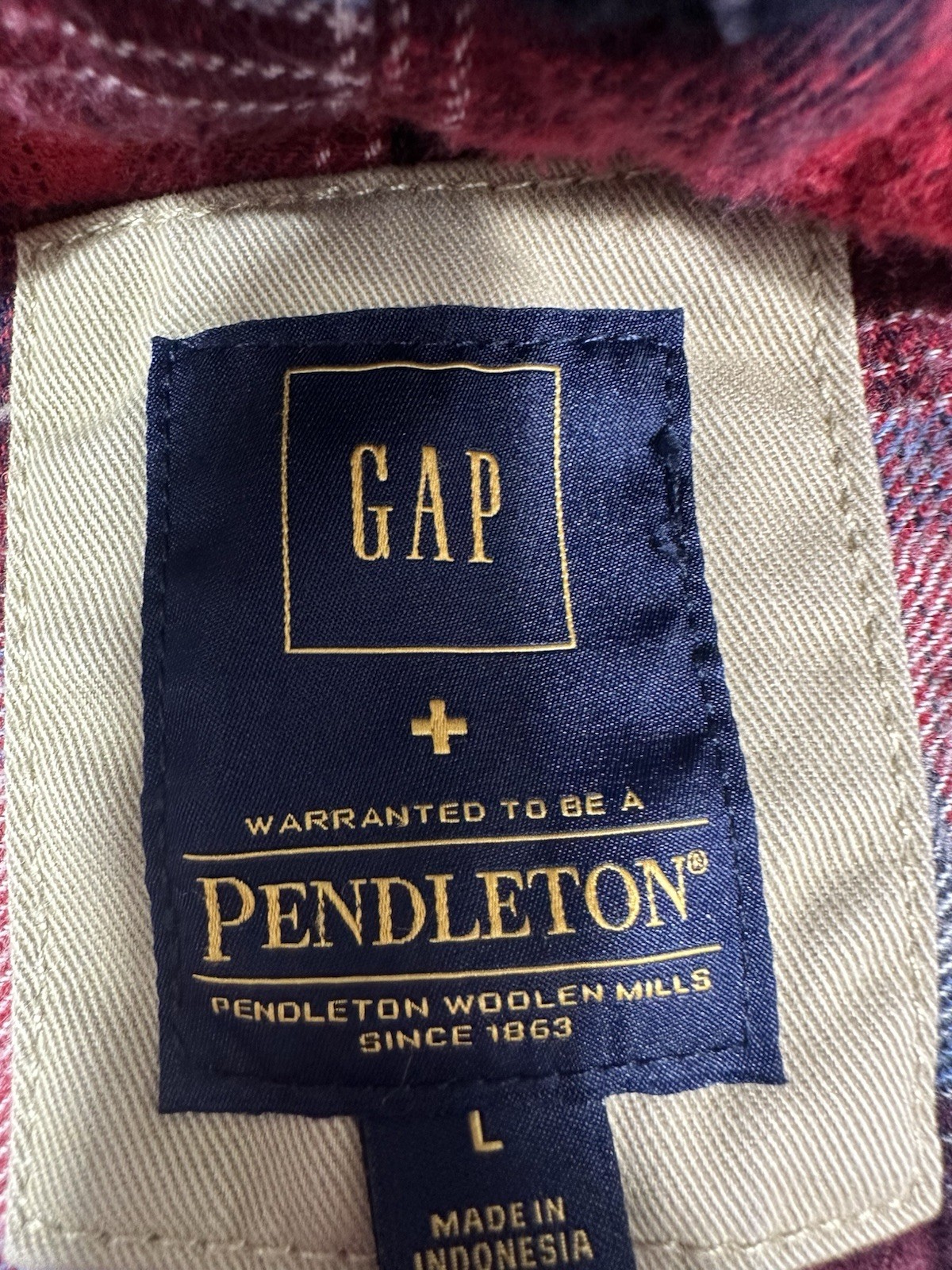 GAP Pendleton Jacket Mens Large Blue Fatigue Fiel… - image 10