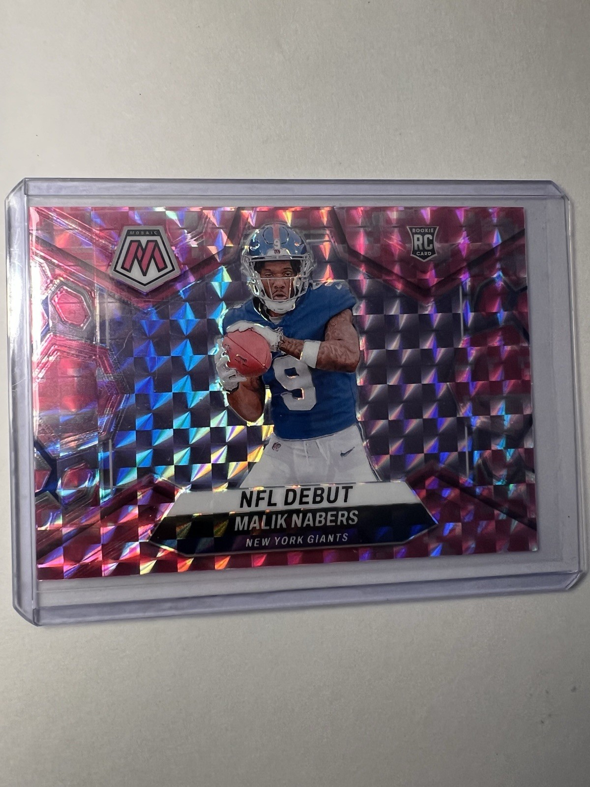 2024 Panini Mosaic - NFL Debut Malik Nabers #284 Camo Pink Mosaic Prizm (RC)