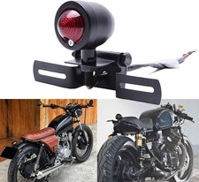 Motorcycle Bullet Tail Light With License Plate Bracket Holder A Color Bullet